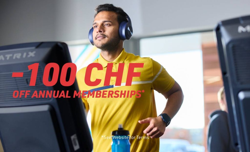 Get CHF 100 off all annual memberships.