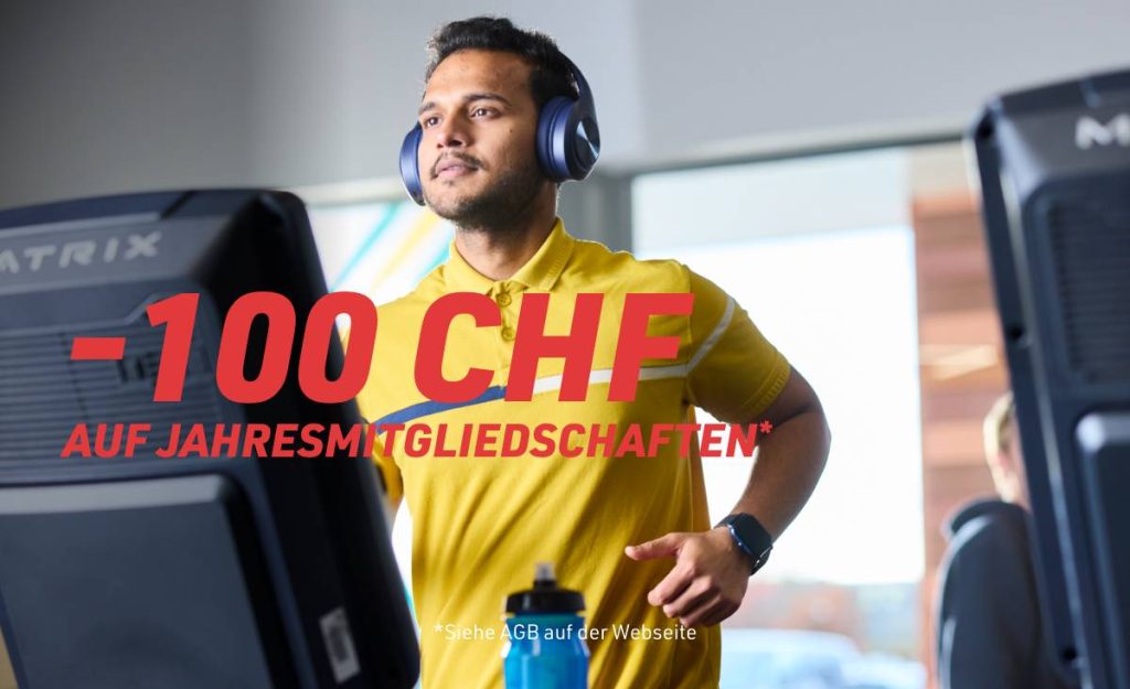 Bei PureGym sparst du CHF 100 auf deine Jahresmitgliedschaft!