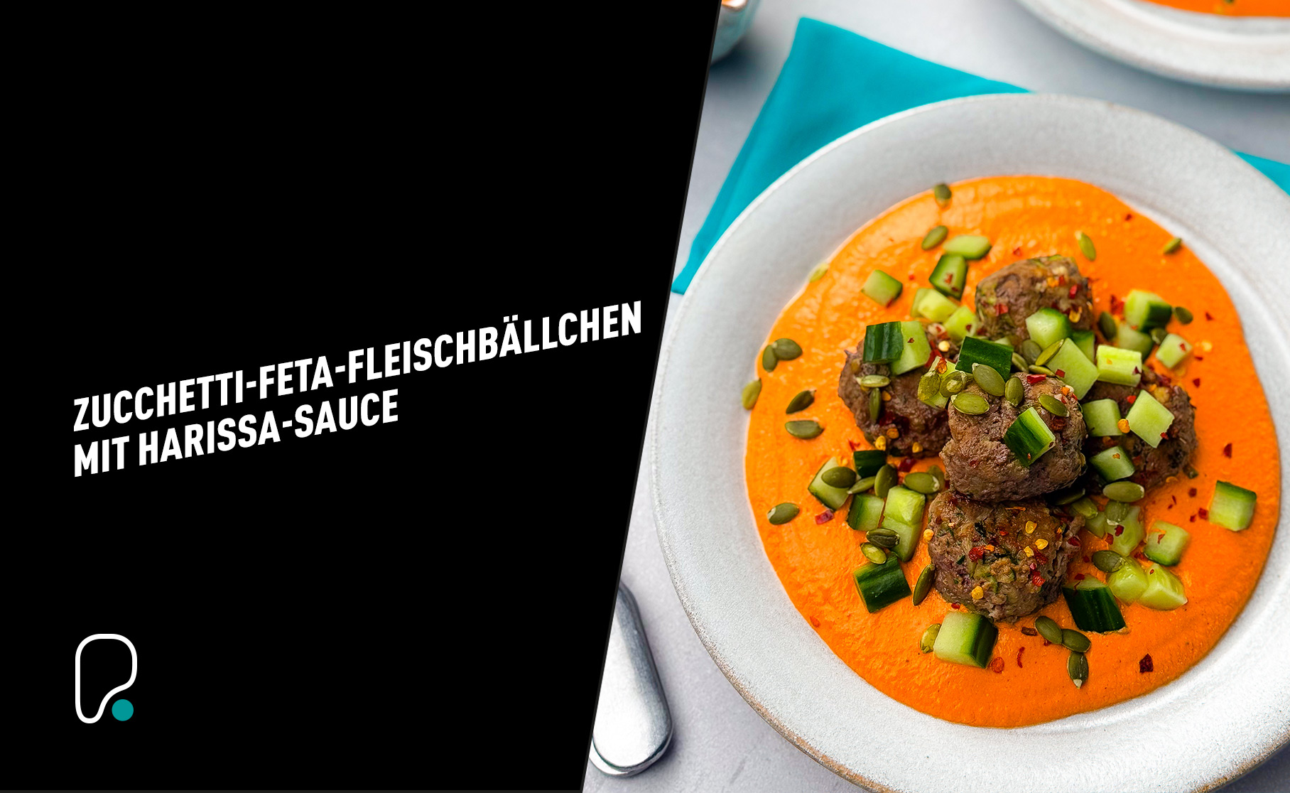 Courgette and Feta Meatballs with Creamy Harissa Sauce Recipe