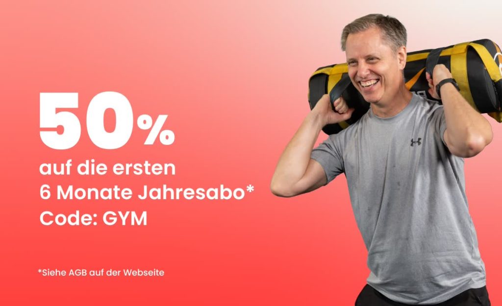 Spare -50% auf dein Jahresabo für die ersten 6 Monate oder sichere dir das Monatsabo mit -50% auf den ersten Monat.