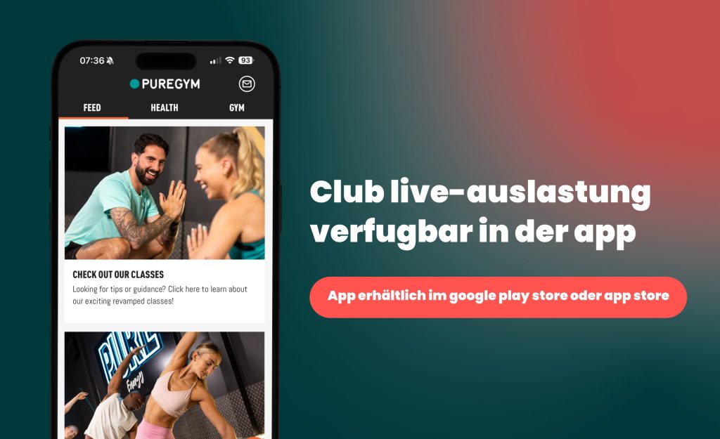 In der PureGym App kannst du nachschauen, wie viele Personen aktuell in deinem Club trainieren. Somit kannst du die Stosszeiten umgehen.
