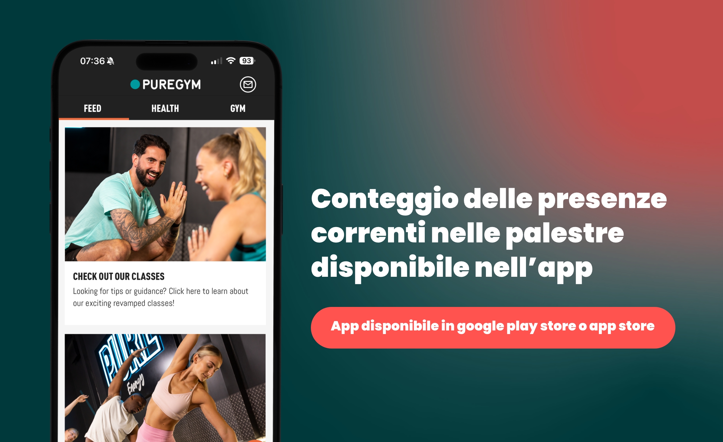 Conteggio delle presenze correnti nelle palestre