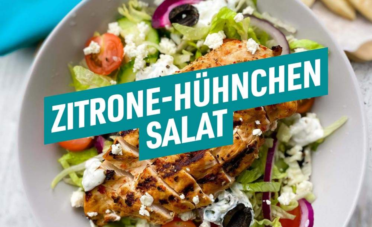 Salatrezept für ein mediterianes Zitrone-Hühnchen